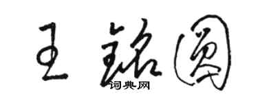骆恒光王铭圆草书个性签名怎么写