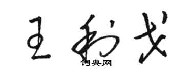 骆恒光王利戈草书个性签名怎么写