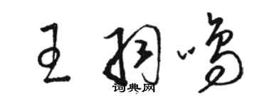 骆恒光王羽鸣草书个性签名怎么写