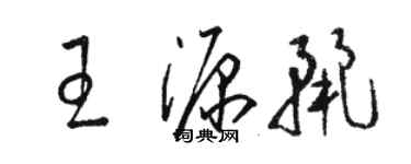 骆恒光王源丽草书个性签名怎么写
