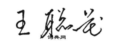 骆恒光王聪花草书个性签名怎么写