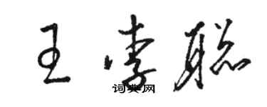 骆恒光王李聪草书个性签名怎么写