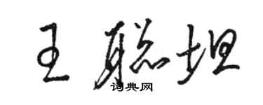 骆恒光王聪坦草书个性签名怎么写