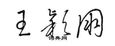 骆恒光王颖朋草书个性签名怎么写