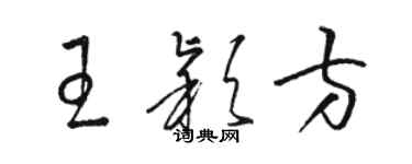 骆恒光王颖方草书个性签名怎么写