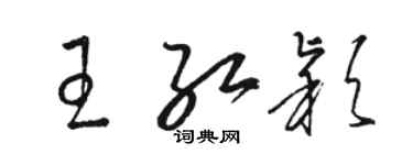 骆恒光王红颖草书个性签名怎么写