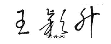 骆恒光王颖升草书个性签名怎么写