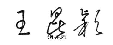 骆恒光王昆颖草书个性签名怎么写