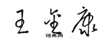 骆恒光王金康草书个性签名怎么写