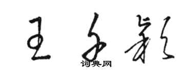 骆恒光王千颖草书个性签名怎么写