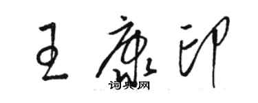 骆恒光王康印草书个性签名怎么写