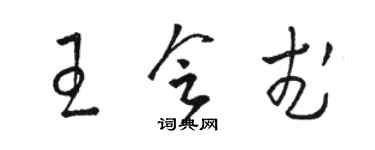 骆恒光王会武草书个性签名怎么写