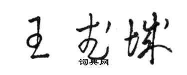 骆恒光王武城草书个性签名怎么写