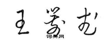 骆恒光王箭武草书个性签名怎么写