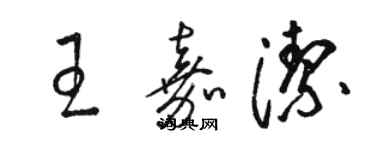 骆恒光王嘉洁草书个性签名怎么写