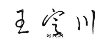 骆恒光王定川草书个性签名怎么写