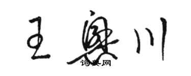 骆恒光王兴川草书个性签名怎么写