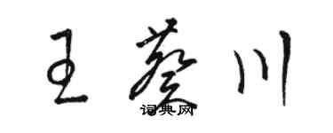 骆恒光王葵川草书个性签名怎么写