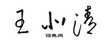 骆恒光王北清草书个性签名怎么写