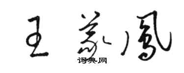 骆恒光王义凤草书个性签名怎么写