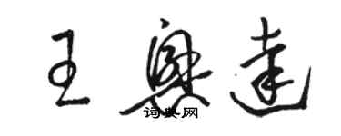 骆恒光王兴达草书个性签名怎么写