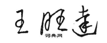 骆恒光王旺达草书个性签名怎么写