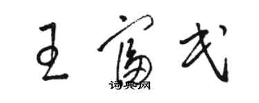 骆恒光王富民草书个性签名怎么写