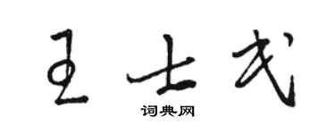 骆恒光王士民草书个性签名怎么写