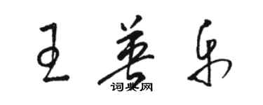 骆恒光王英乐草书个性签名怎么写