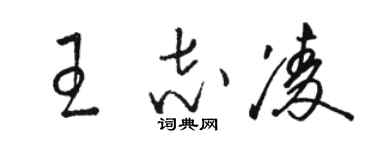骆恒光王志凌草书个性签名怎么写