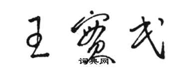 骆恒光王实民草书个性签名怎么写