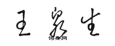 骆恒光王泉生草书个性签名怎么写