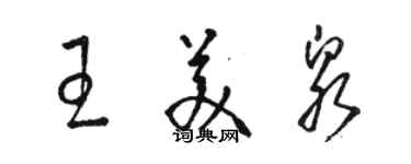骆恒光王美泉草书个性签名怎么写