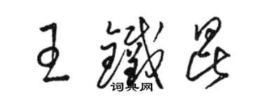 骆恒光王铁昆草书个性签名怎么写