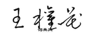 骆恒光王权花草书个性签名怎么写
