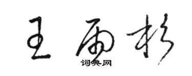 骆恒光王雨杉草书个性签名怎么写