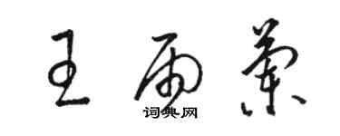 骆恒光王雨兰草书个性签名怎么写