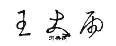 骆恒光王大雨草书个性签名怎么写