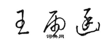 骆恒光王雨函草书个性签名怎么写