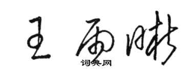 骆恒光王雨晰草书个性签名怎么写