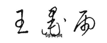 骆恒光王墨雨草书个性签名怎么写