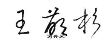 骆恒光王萌杉草书个性签名怎么写