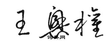 骆恒光王兴权草书个性签名怎么写