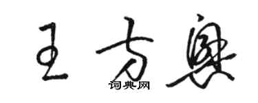 骆恒光王方兴草书个性签名怎么写