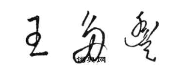 骆恒光王多丰草书个性签名怎么写
