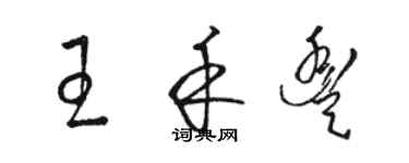 骆恒光王禾丰草书个性签名怎么写