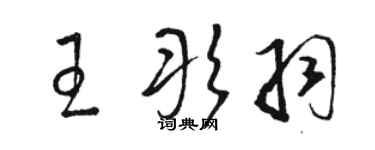 骆恒光王彤羽草书个性签名怎么写