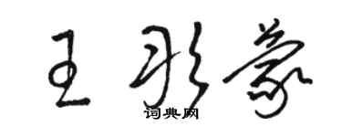 骆恒光王彤蒙草书个性签名怎么写