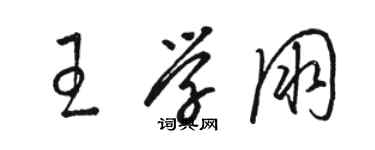 骆恒光王学朋草书个性签名怎么写