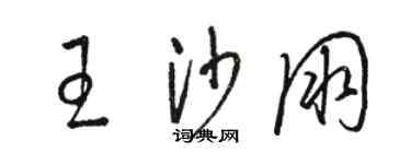 骆恒光王沙朋草书个性签名怎么写